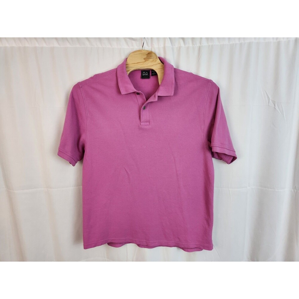 JoS A Bank Traveler Tradional Fit Men's Pink Polo 100% Cotton Size XL Shirt